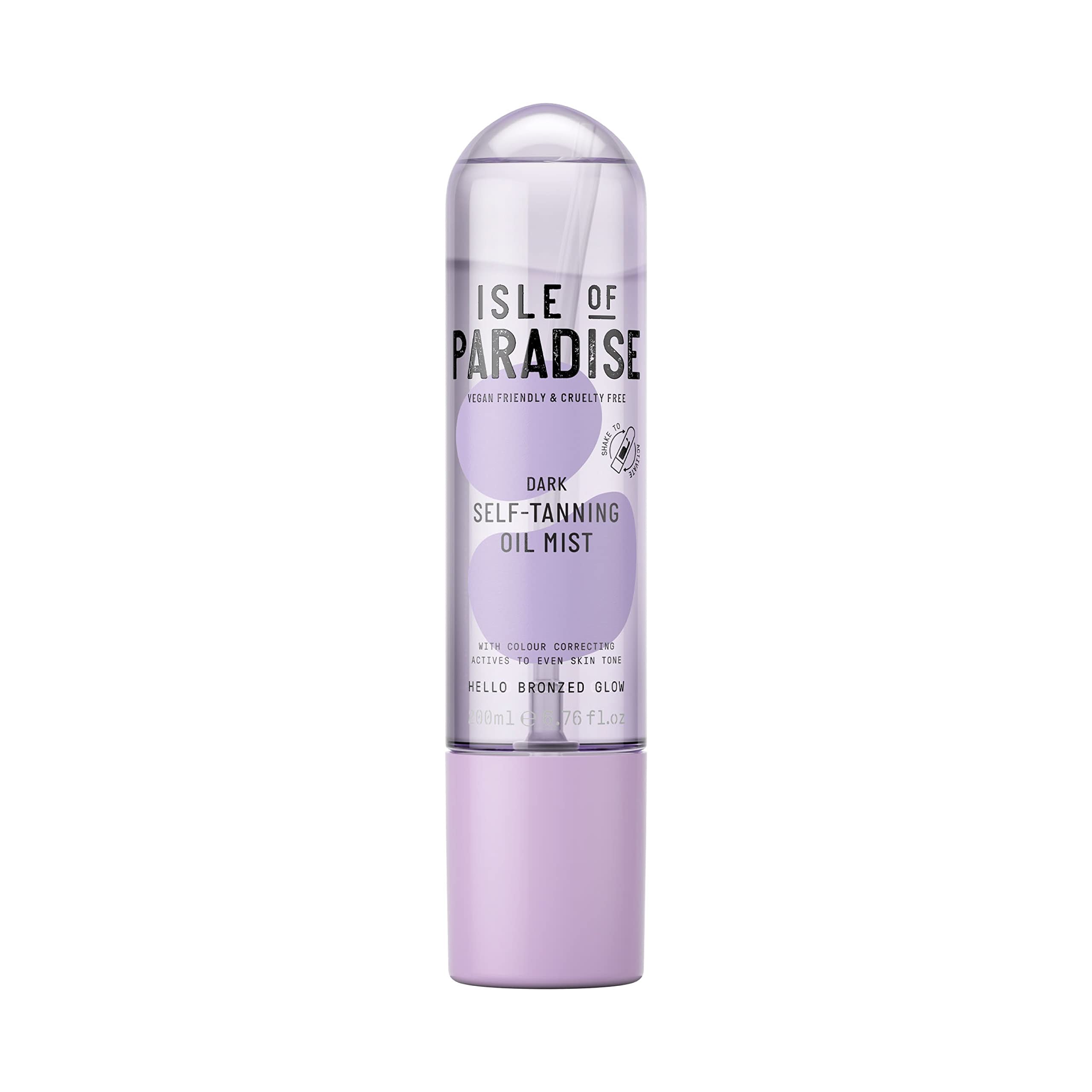 Isle of Paradise Self Tanning Oil Mist, Dark (200 ml) Hydrating Self Tanning Oil Mist, Natural Ingredients & Vegan