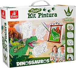 Brincadeira de Criança Super Kit de Pintura Dinossauros