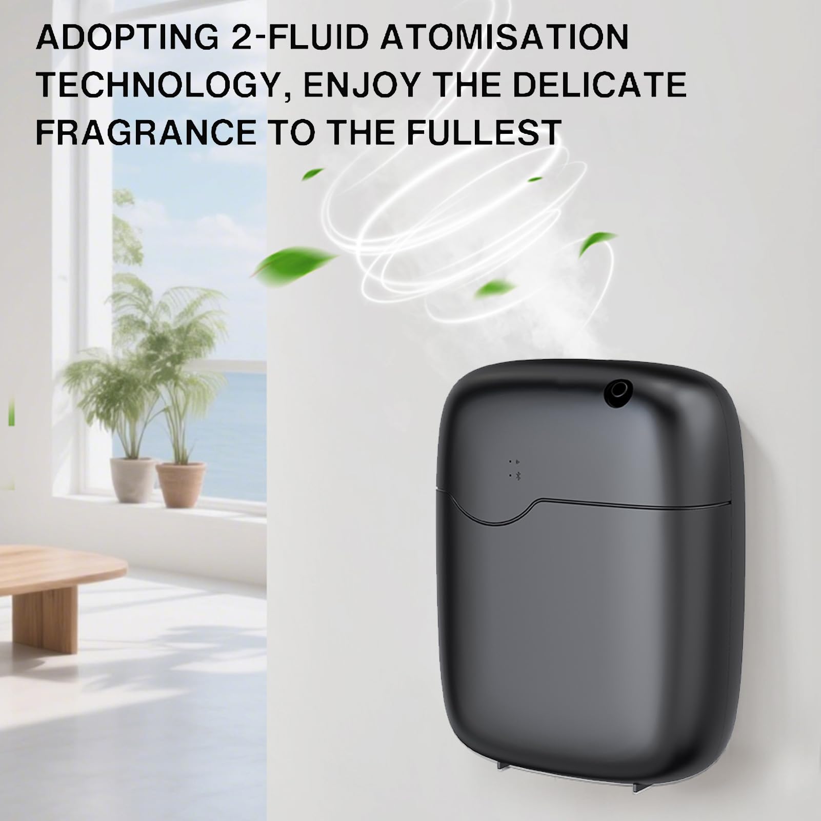 Fockety Diffusore di Oli Essenziali, Diffusore per Aromaterapia Ad Ultrasuoni da 400 Ml con Bluetooth, Controllo App, Schermo LED 4, Timer, Funzionamento Silenzioso, per Casa (Spina UE 100-240 V)