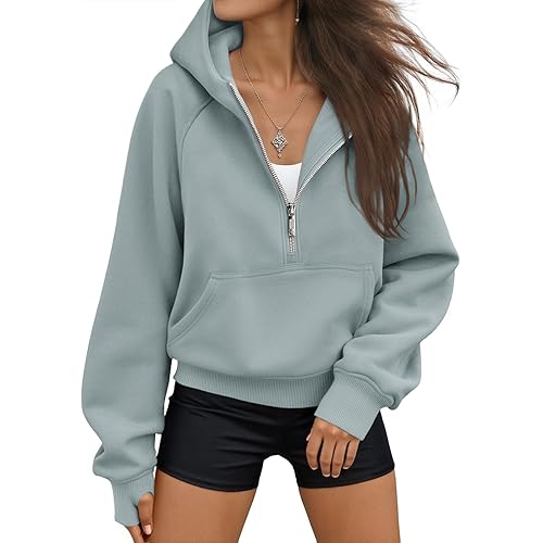 AUTOMET Womens Hoodies Fleece Fall Fashion Outfits Workout Sweatshirts Y2k Winter Zip Up Jackets Oversized Tops Clothes 2026