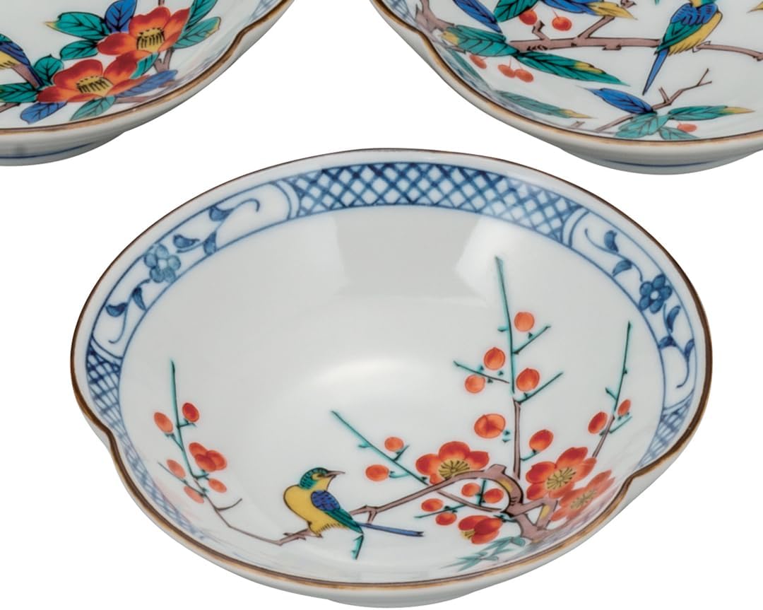 未使用 有田焼 青蘭窯 小鉢5個 三点脚 小皿　料亭　レストラン　お祝い　節句 未使用 有田焼 青蘭窯 小鉢5個 三点脚 小皿 料亭 レストラン お祝い