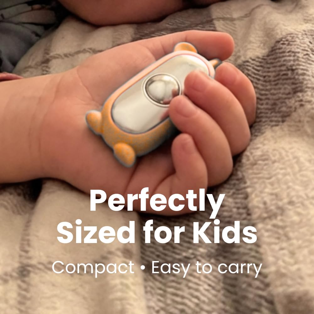 Glowco CalmCarry Bear Shape - Dispositivo di aiuto per il sonno dei bambini, strumento portatile per rilassamento a microcorrente, supporta calma, concentrazione e sollievo delicato, ricaricabile