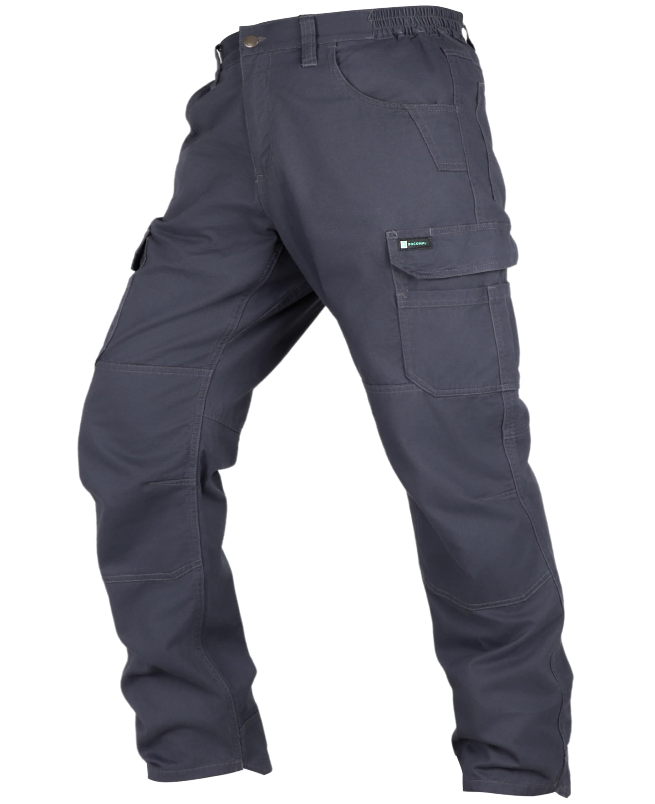 BOCOMAL Mens Work Cargo Pants 12 Multi-Pockets 100 C Relaxed Fit Dura Comfort Water Stain Resistant Outdoor Hiking