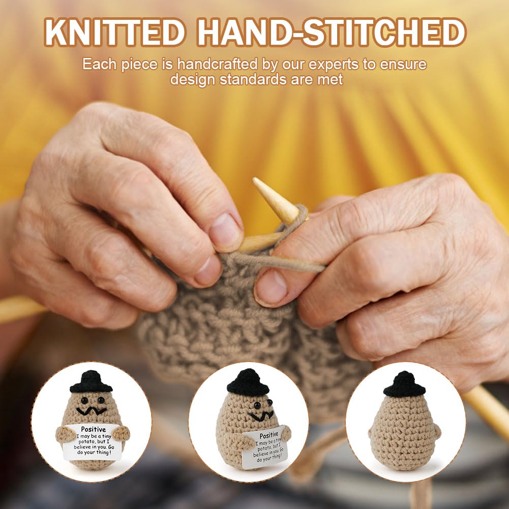 Aolso Mini Giocattoli di Patate,Bambola di Patate Divertente, Gentiluomo di Patate, Maglieria Potato, Ufficio Decorazione, Peluche Bambola per Regali di Compleanno