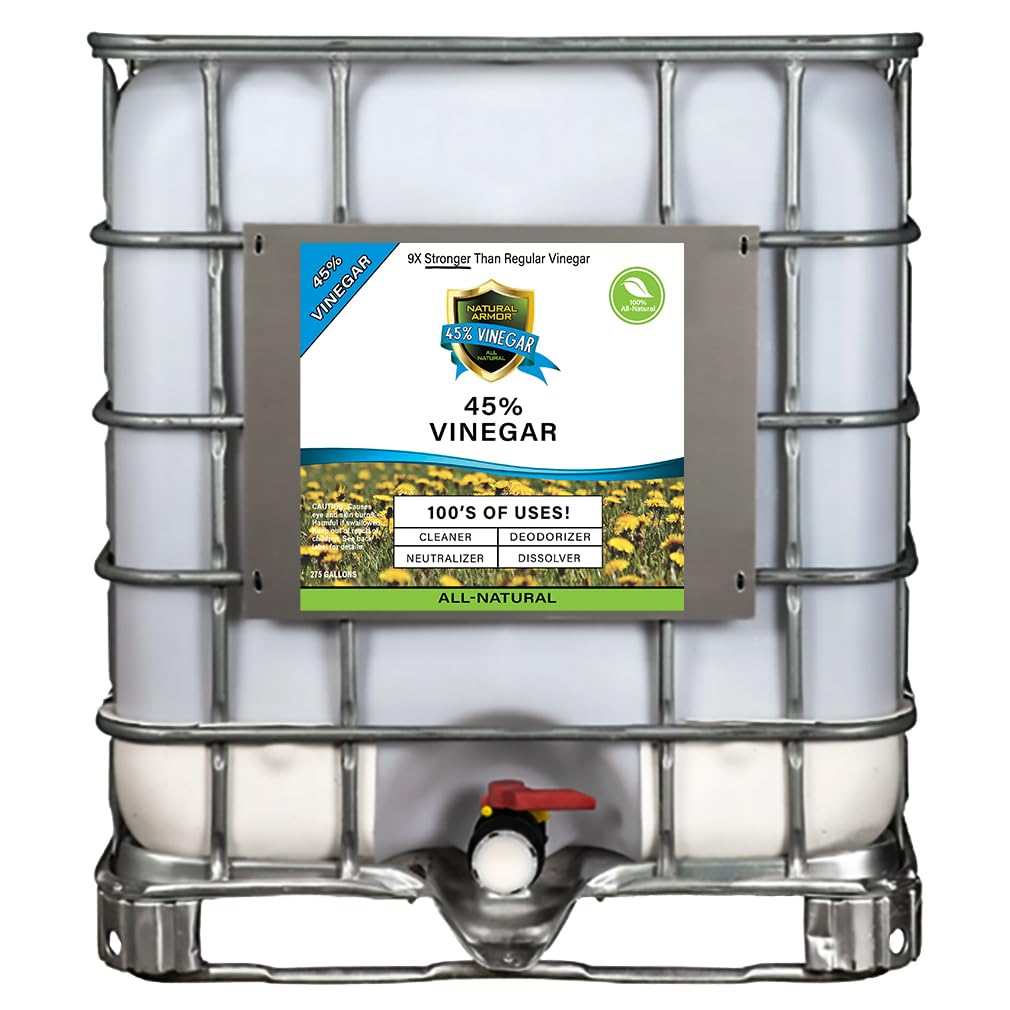 Natural Armor 45% Vinegar Industrial Strength Concentrate - Extra Strength - 9X Stronger Than Regular Vinegar (Bulk - 275 Gallon)