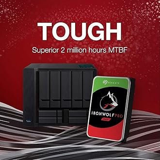 Seagate IronWolf Pro 8TB NAS Internal Hard Drive HDD - 3.5 inches SATA 6Gb/s 7200 RPM 256MB Cache for RAID Network Attached Storage, Data Recovery Service - Frustration Free Packaging (ST8000NE001)