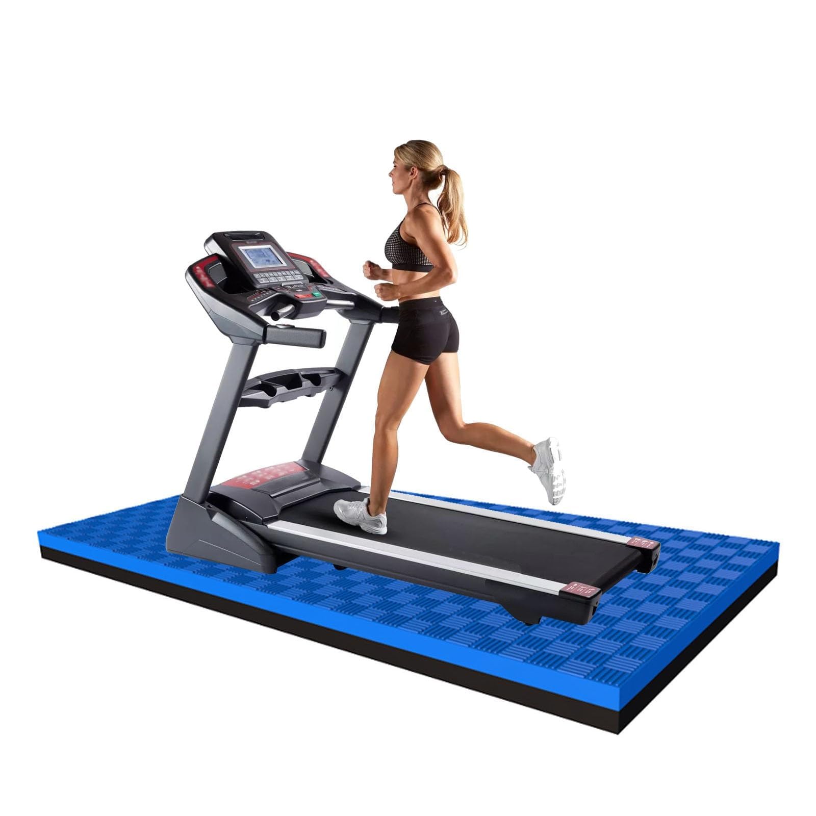 WORDFUN Hometrainer Mat, Hoge Dichtheid EVA Vloerbescherming Met Geluidsabsorptie en AntiVibratie voor Home Gym Oefening Apparatuur WORDFUN Hometrainer Mat, Hoge Dichtheid EVA Vloerbescherming Met Geluidsabsorptie en AntiVibratie voor Home Gym Oefening Apparatuur
