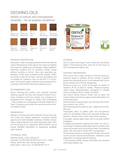 Osmo Decking Oil 750Ml - Clear - 007 - 2