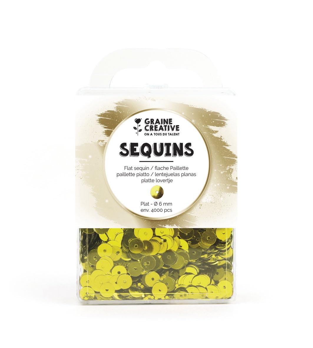 Graine Créative Gold Flat Sequins Box - 4000 pcs