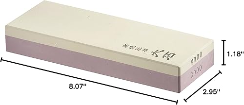 Miniatura 2 de Magma Ohishi piedra de agua japonesa Toishi, piedra de moler, combinación de grano 3000/8000, 8.07x2.95x1.18