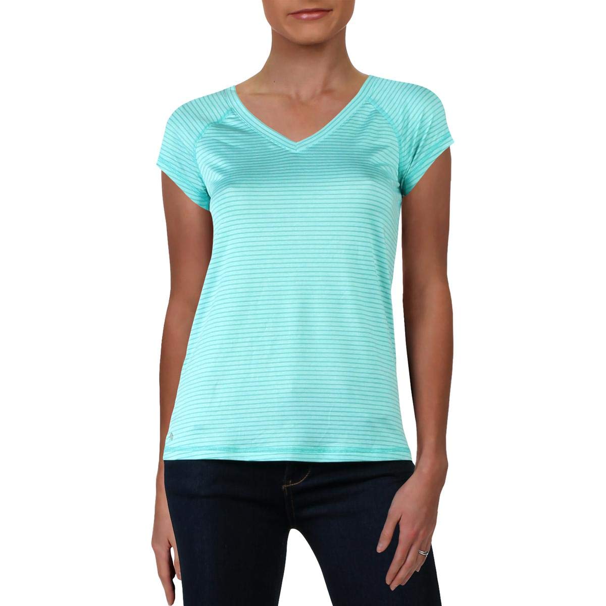 Ideology Womens Fitness Workout T-Shirt Blue XS