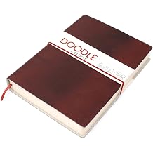 Artway Doodle - Brown Leather Journal/Sketchbook - 150gsm Cartridge Paper - 175 x 125mm - 82 Pages - Chestnut