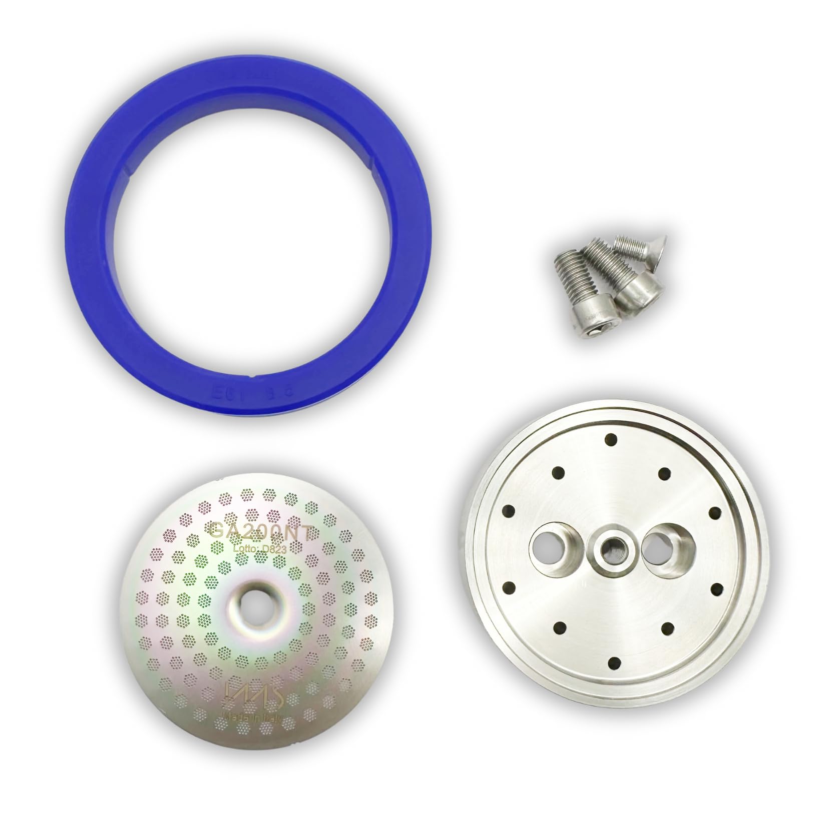 Gaggia Classic Tuning Kit Upgraded Stainless Steel Shower Holder IMS Precision NanoTech GA200NT Silicone Seal Cafelat Screws (Adjustment Kit)