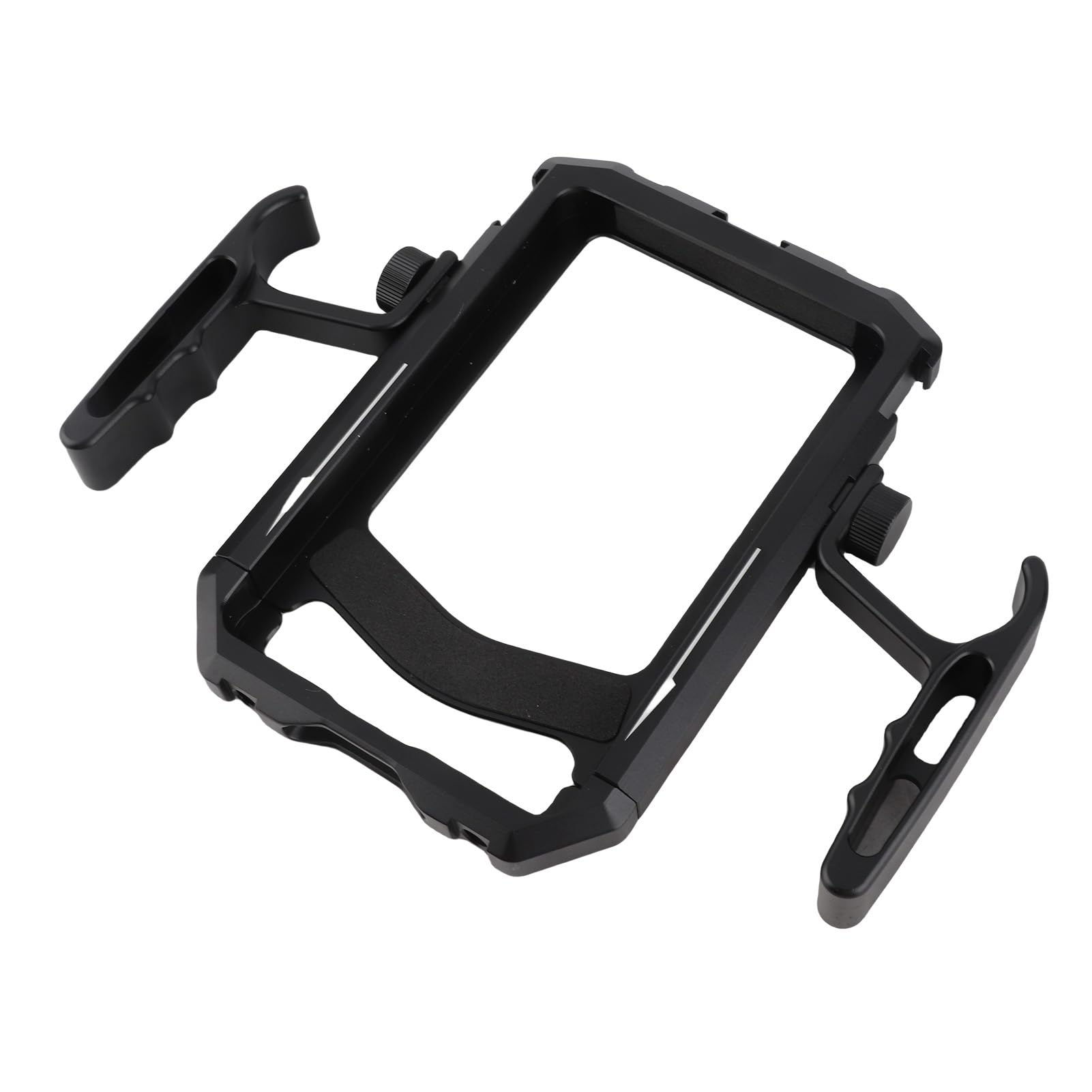 aqxreight Jaula para Teléfono Aleación de Aluminio Puerto de Tornillo de 1/4 de Pulgada Interfaz de Zapata Fría con 2 Asas Plataforma de Video para Teléfono Inteligente para Transmisión en Vivo