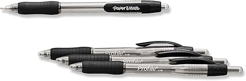 Miniatura 3 de Paper Mate Bolígrafos retráctiles de perfil, punta negrita (0.055in), negro, 36 unidades y bolígrafos retráctiles de perfil 89467, atrevidos