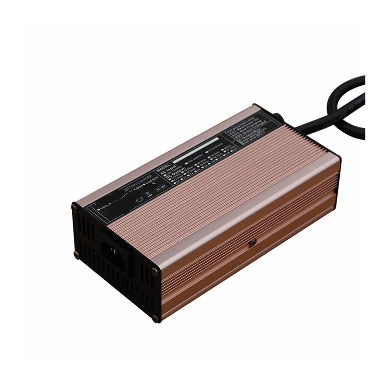 Caricabatterie per batterie al Piombo Caricabatterie 24V 20A for batterie al Piombo AGM Gel, Riparazione a impulsi, Uscita di Carica 27,6V con Ventola, Guscio in Alluminio(Red Plugs,E+U 220V)