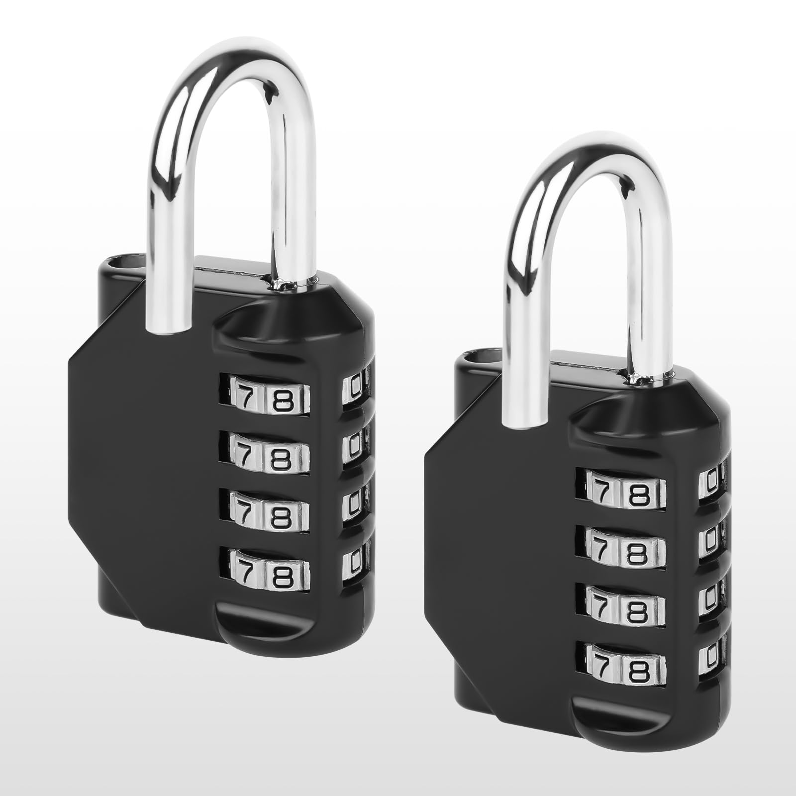 ZephyrCraft Combination Padlock, 4-Digit Coded Combination Lock, 2 Pack Zinc Alloy Heavy Duty Outdoor Lock