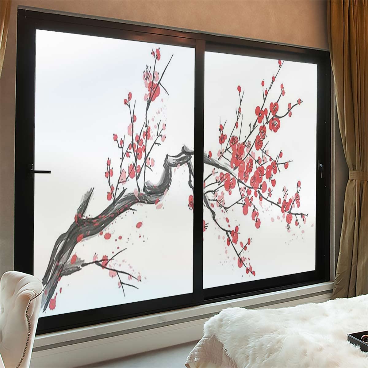 Amazon.com: Vermilion White Frosted Window Film Non-Adhesive