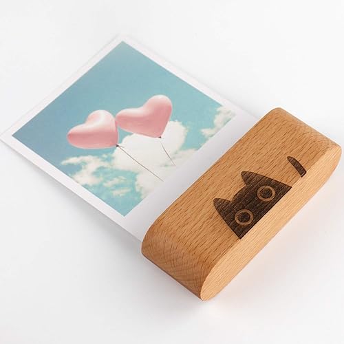 Miniatura 5 de Titular de la tarjeta de presentación de madera natural titular de la tarjeta de visita de madera titular de la tarjeta de escritorio de oficina