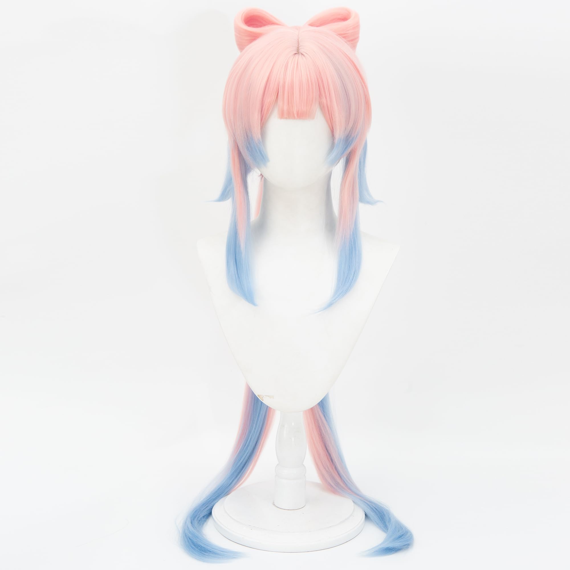 Orange Pink Mix Blue Long Straight Heat Resisitant Synthetic Costume Hair for Women Halloween Comic Con Cos Replacement Wigs - Image 2