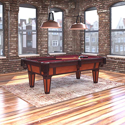 Fat Cat By Gld Products 64-0126 Reno 7.5€™ Pool Table With Dark Cherry Finish And Wine Colored Cloth, Accuslate Billiard Surface thumb #1