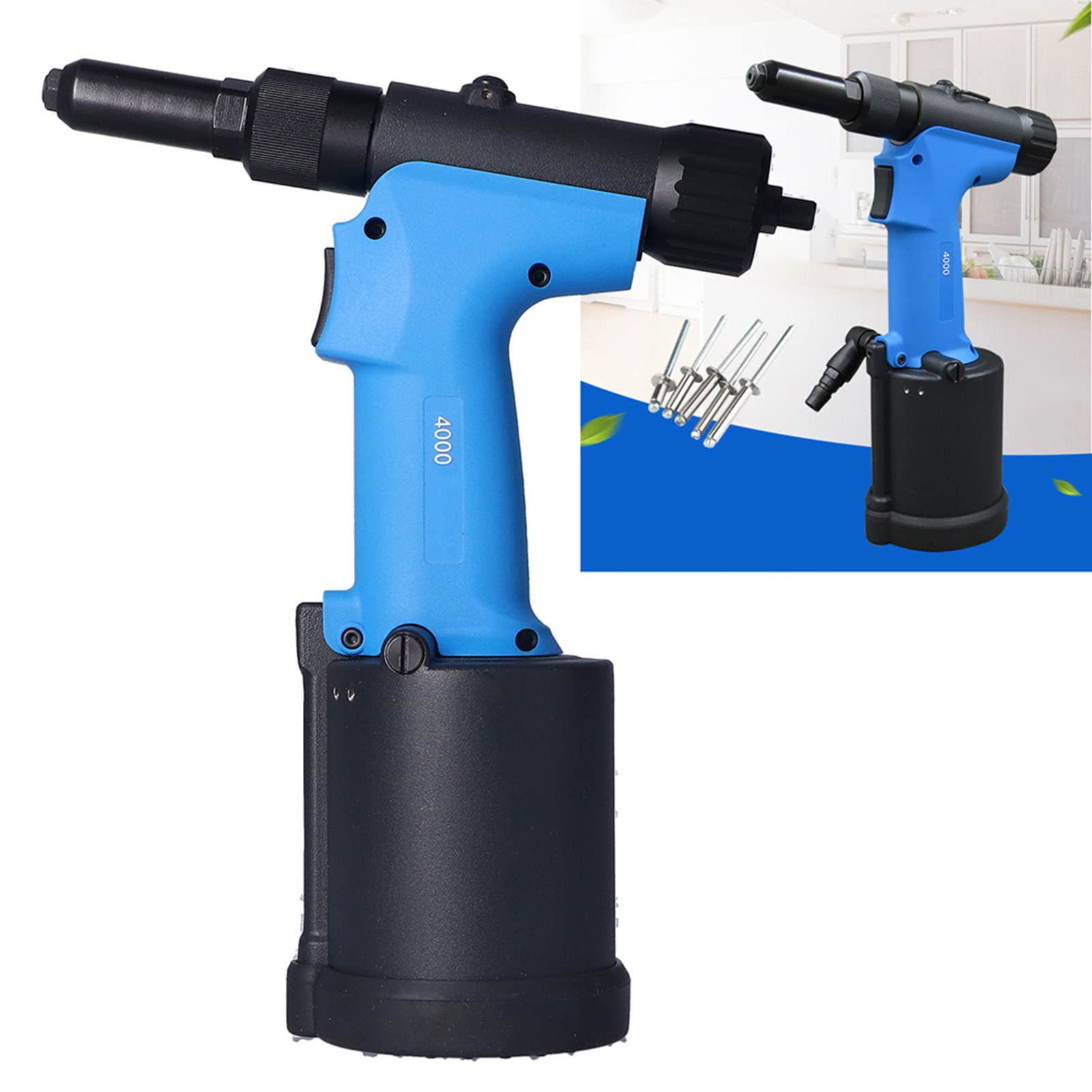 Cocoarm Pneumatyczny Pistolet do Nitowania Nitownica Pneumatyczna ze Stali Stopowej 3,2 do 4,8 Mm Siła Uciągu 9230N Złącze Obrotowe o Skoku 18 Mm Produkcji Dekoracji Naprawy Samochodów