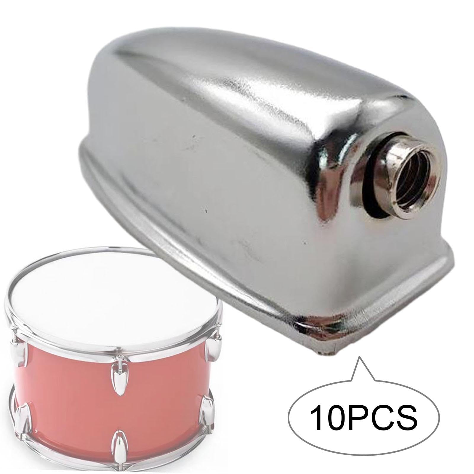 Harilla Set Drum Lugs – 10 Stück, Metall, Für Tom & Snare Drum, Schwarz