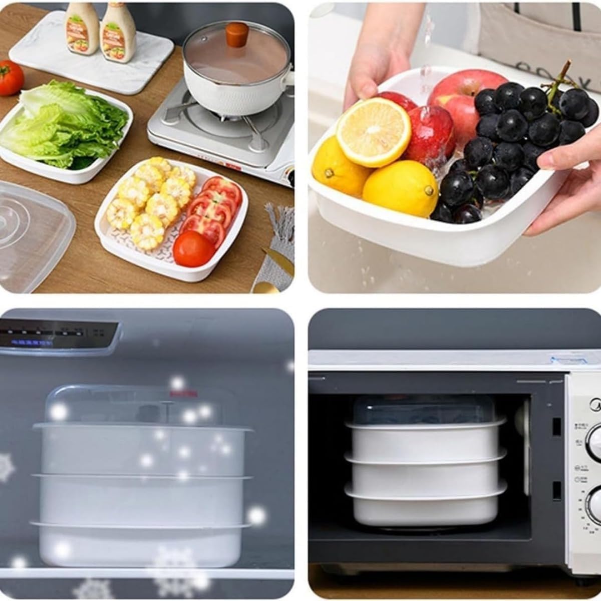 Amazon｜Wyazziv 電子レンジ 蒸し器 レンジ 蒸し器 蒸し器 電気 蒸し器