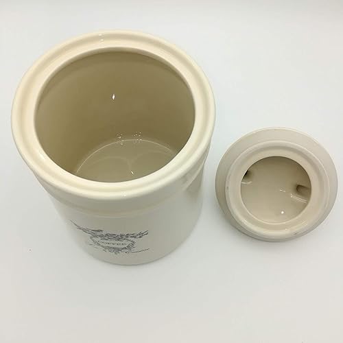 Miniatura 3 de Tarros de cerámica para café, recipiente hermético de almacenamiento de café con tapa de asa, tarros de almacenamiento de alimentos de cerámica para