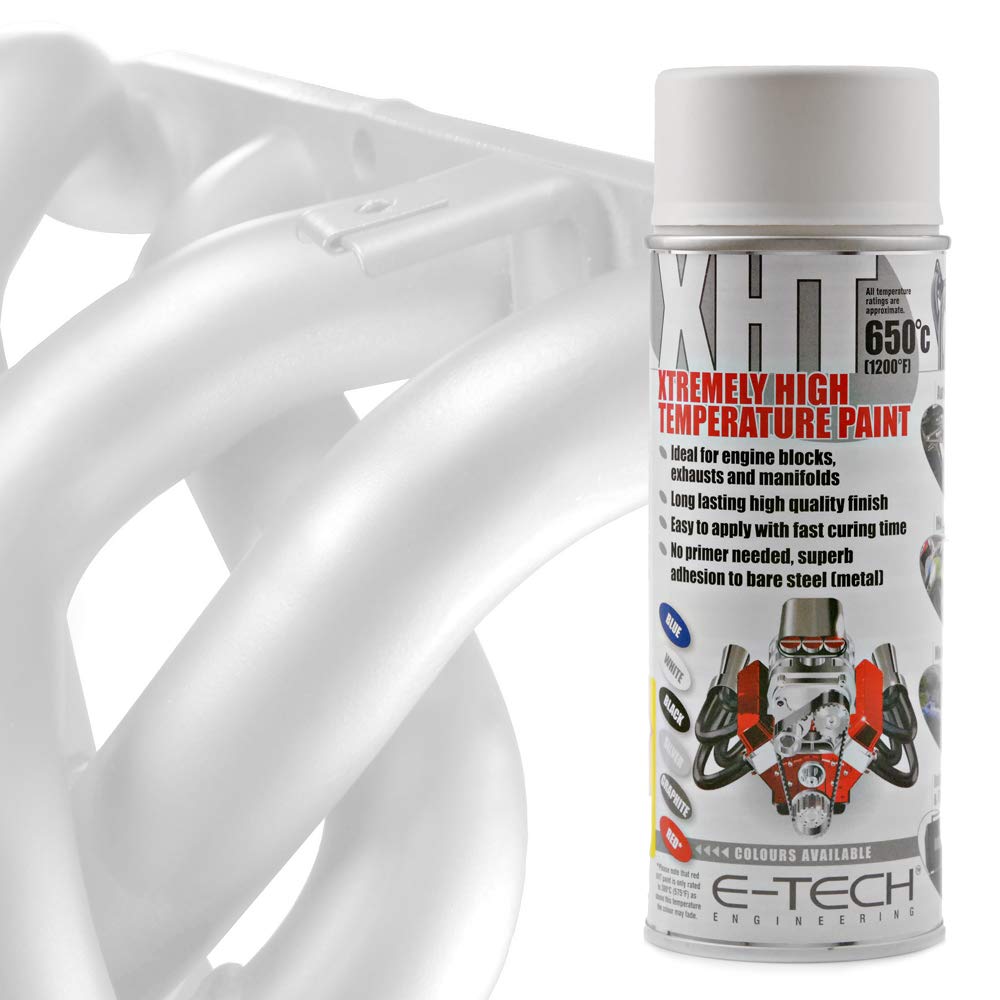 BITS4REASONS - NEW FORMULA E TECH XHT - XTREMELY HIGH TEMPERATURE (WHITE) PAINT HEAT RATED TO APPROX. 650 C (1200 F)
