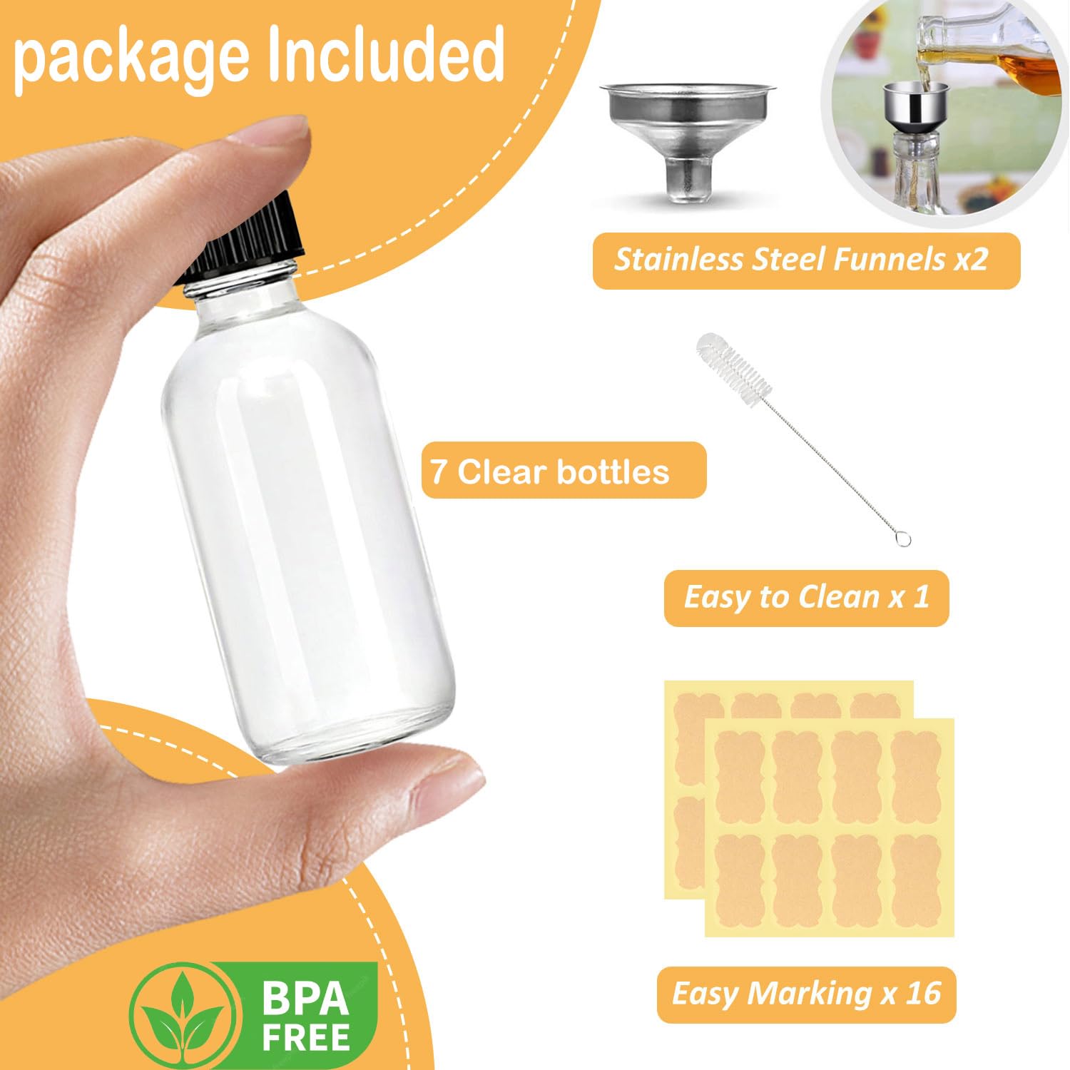 8 Bouteilles Réutilisables 100ml - Anti-fuites, Sans BPA - Parfaites Jus Maison Et Boissons à Emporter