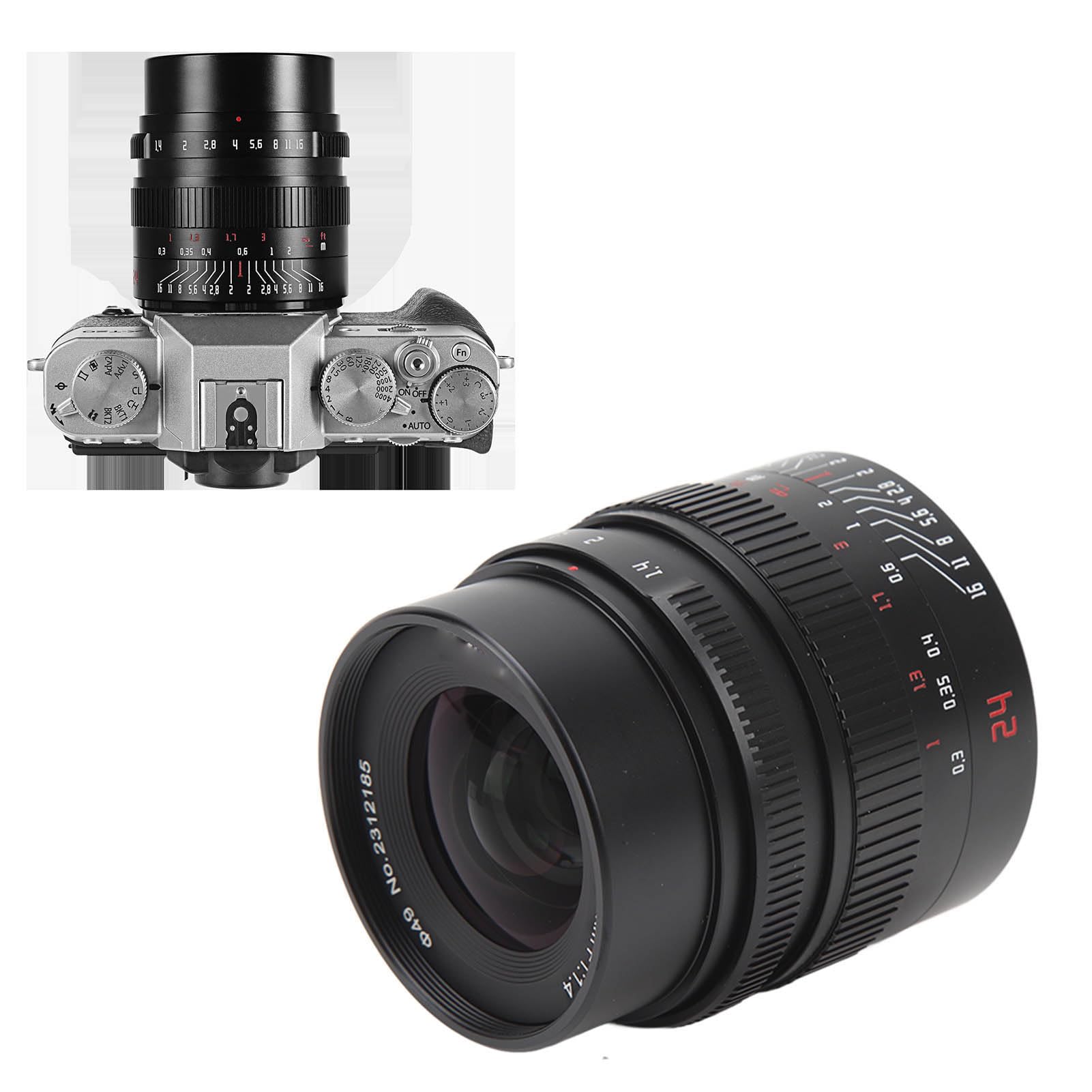 24mm F1.4 APS C Obiettivo con Messa a Fuoco Manuale per Attacco M4/3 - Obiettivo Grandangolare per la Fotografia Quotidiana