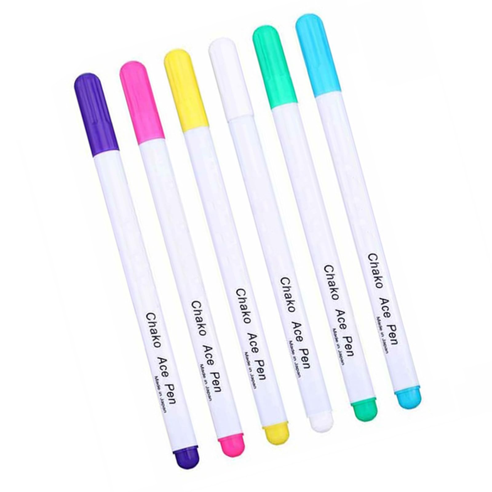 carotoe 6Pcs Fabric Marker Pen 6 Color Trick Marker Water Erasable Marking Pen for Needlework Quilting Sewing Craft Project Sewing Tool