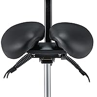 Vista 5 de Master Massage Berkeley Taburete ergonómico para sillín – Taburete de dos asientos divididos – Asiento giratorio hidráulico y silla de montar