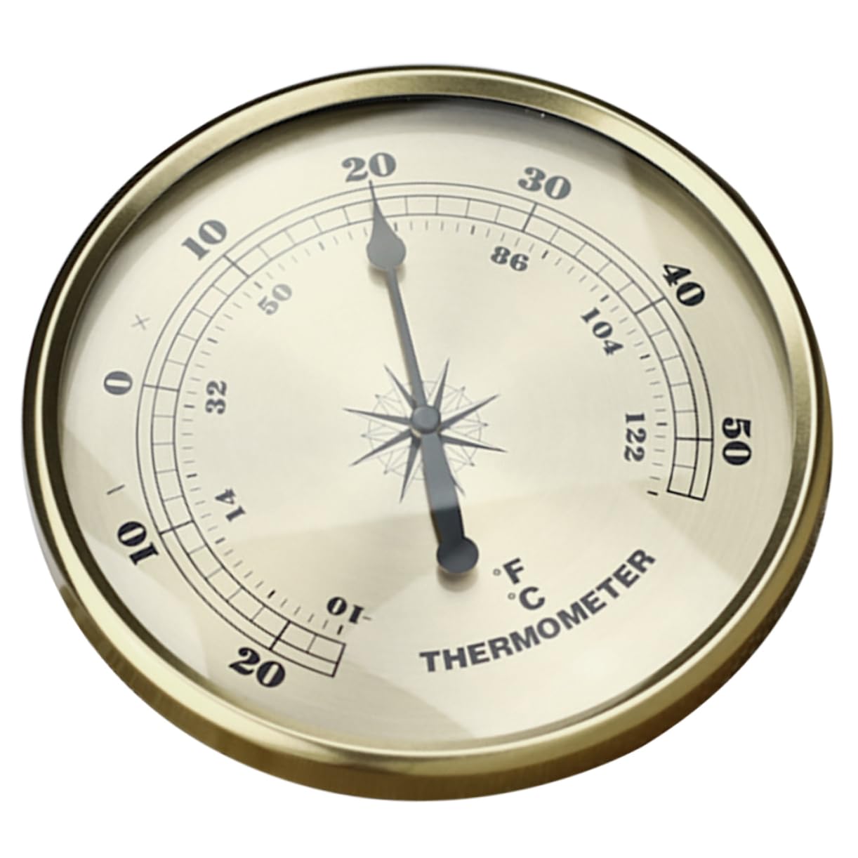 UKCOCO 3pezzi Termometro Rotondo Metallo Per Misurazione Della Temperatura Termometro Digitale Decorativo Per Uso Esterno e Facile Da Leggere e Pratico Per Casa Ufficio e Giardino