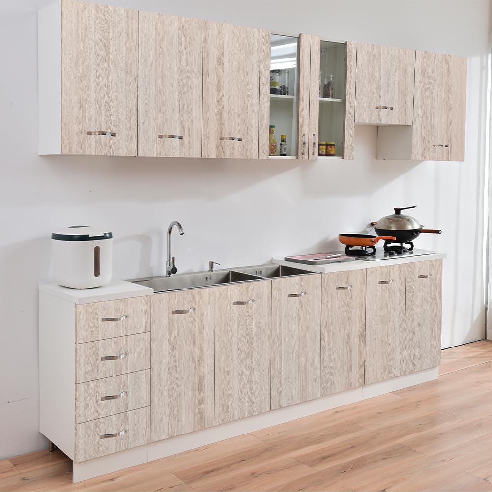 Shally Dogan Pensile da Cucina a Parete, Armadio Sospeso in Legno con Anta Singola 1 Ripiano e 2 Scomparti, Armadietto da Muro Spazioso e Resistente, Dimensioni 60 x 32 x 72H cm (Olmo)