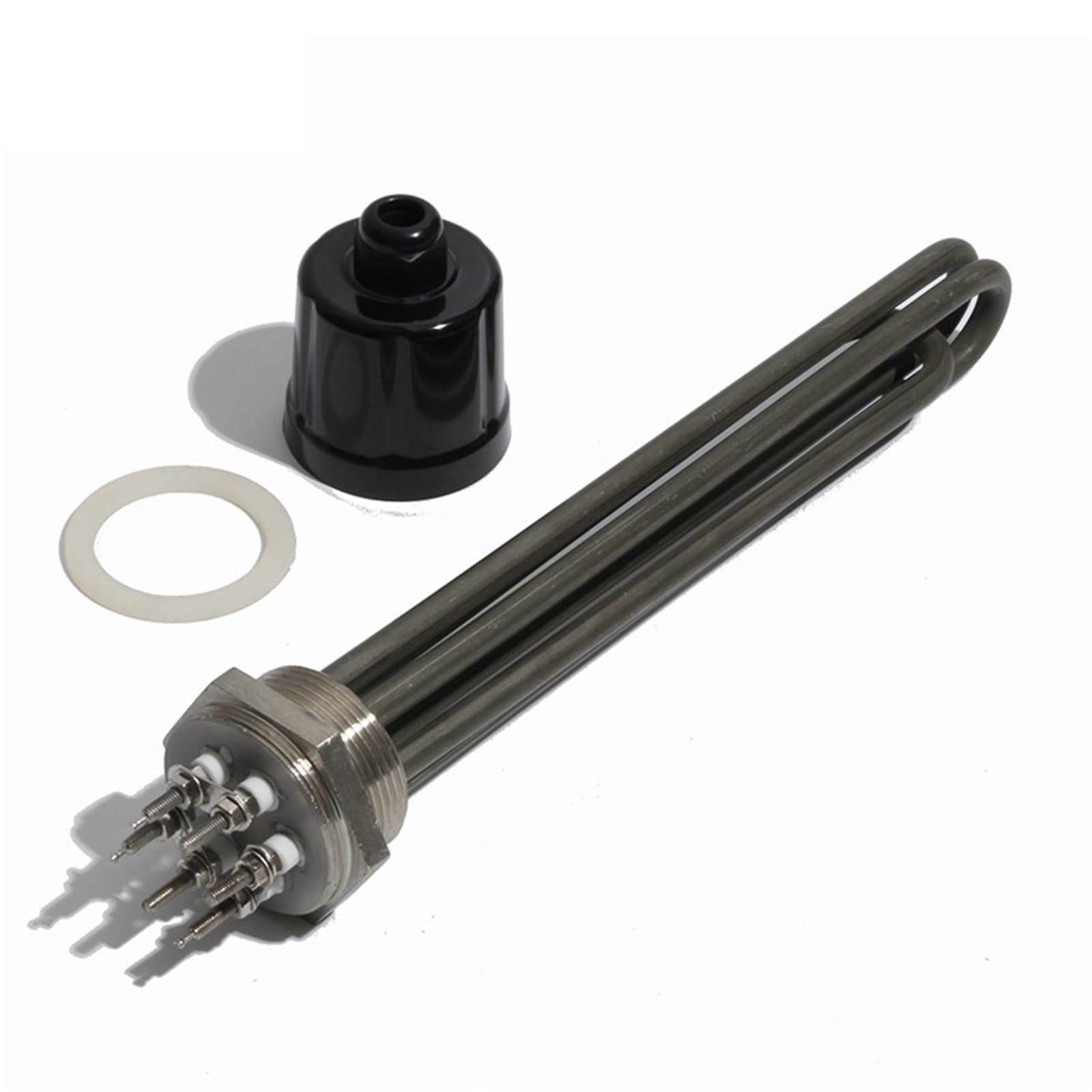 LJXH 1.25inch BSP Thread Heater Heating Element for Water/Oil Green 304SS DN32(220V,3KW 190mm DN32)