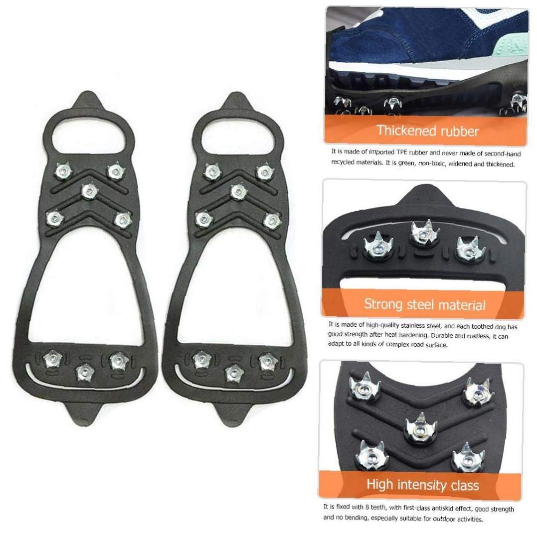 Schuhstiefel Ice Rubber Walking Cleats Anti-Rutsch-Stretch-Schuhe Ice Cleats Snow Traction Cleats Steigeisen für nassen Schlamm EIS und Schnee (m)