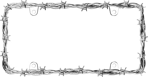 Cruiser Accessories 22230 Barbed Wire II - Marco para matrícula, cromado, 1 marco