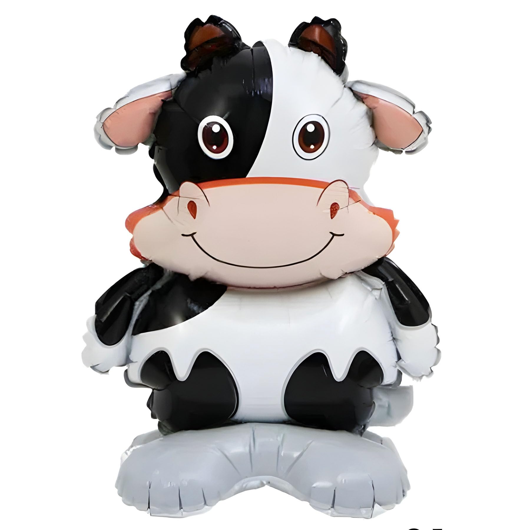 3D Foil Balloon Stand Cow Design Spotted Approx. 38 x 58 cm - Perfect for Birthday Parties, Farm Themed Parties, Decorations, Nursery, Events and More