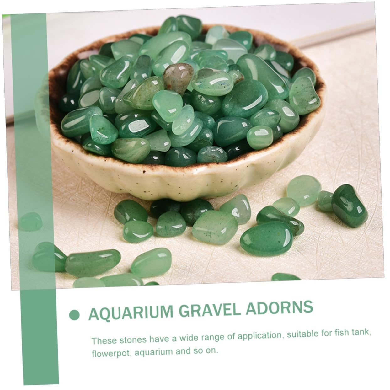 Ipetboom 1 Juego Grava de Jade aventurina jardinagem acuarios Accesorios para peceras Betta Piedras de Acuario decoración Vegetal florero Piedra a Granel Adornos de Grava de Acuario Pedazo