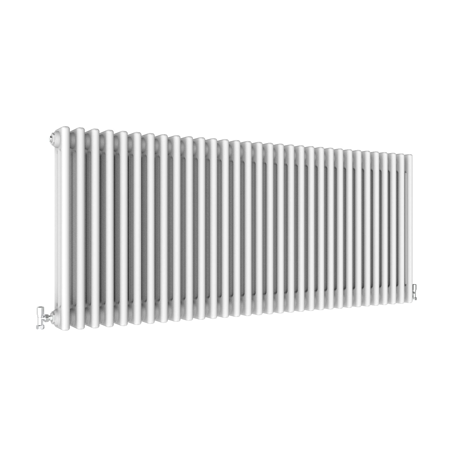Traditional 3 Column Central Heating Radiator Horizontal Rads Cast Iron Style White 600x1460mm