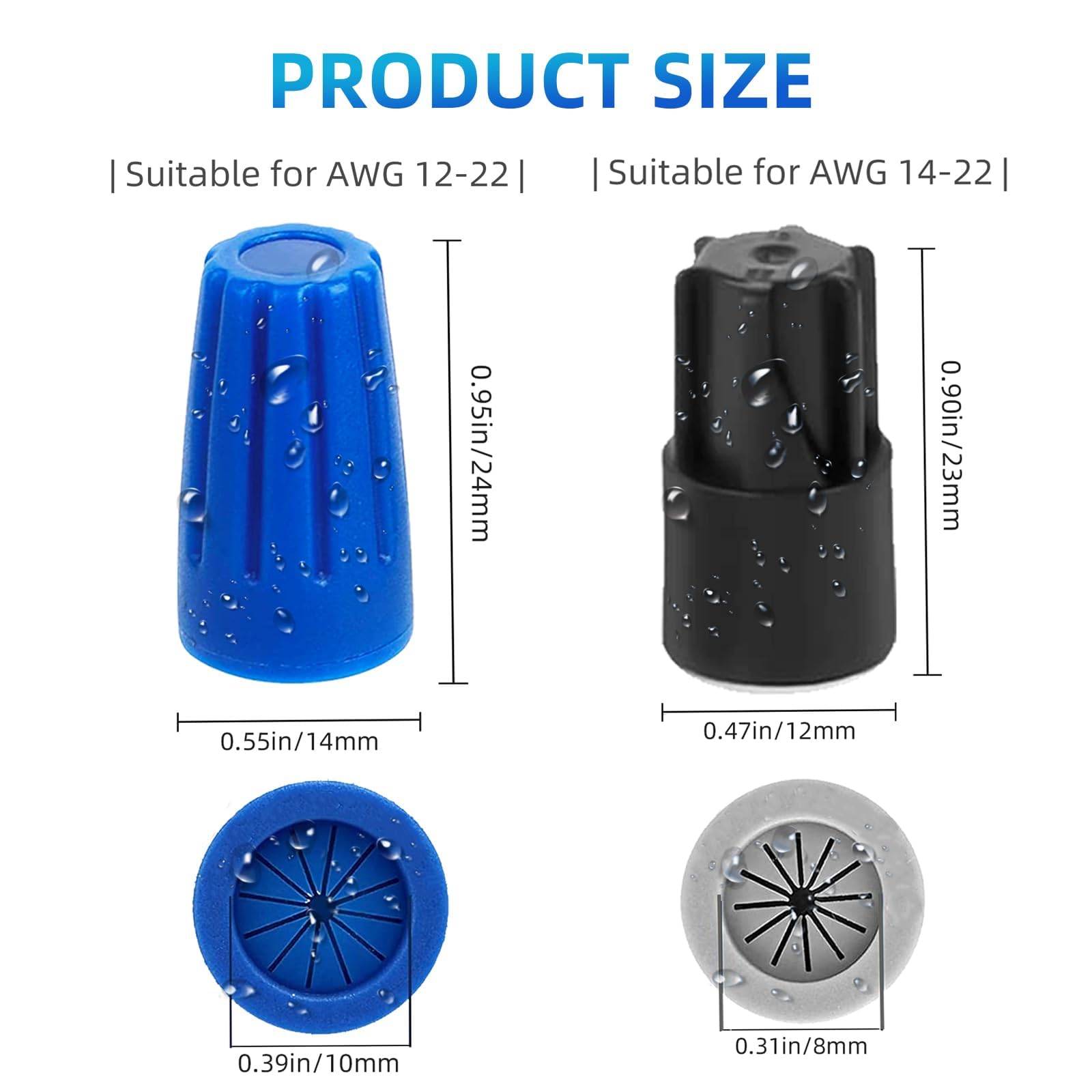 Gibbab Waterproof Outdoor Wire Electrical Connectors,Sealant Twist Nuts Caps Cable Terminal Connector Gel for Landscape Light Building Application - Image 2