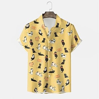 Amazon.co.jp: [JZYBHL] アロハシャツ メンズ 半袖 シャツ 柄シャツ 猫