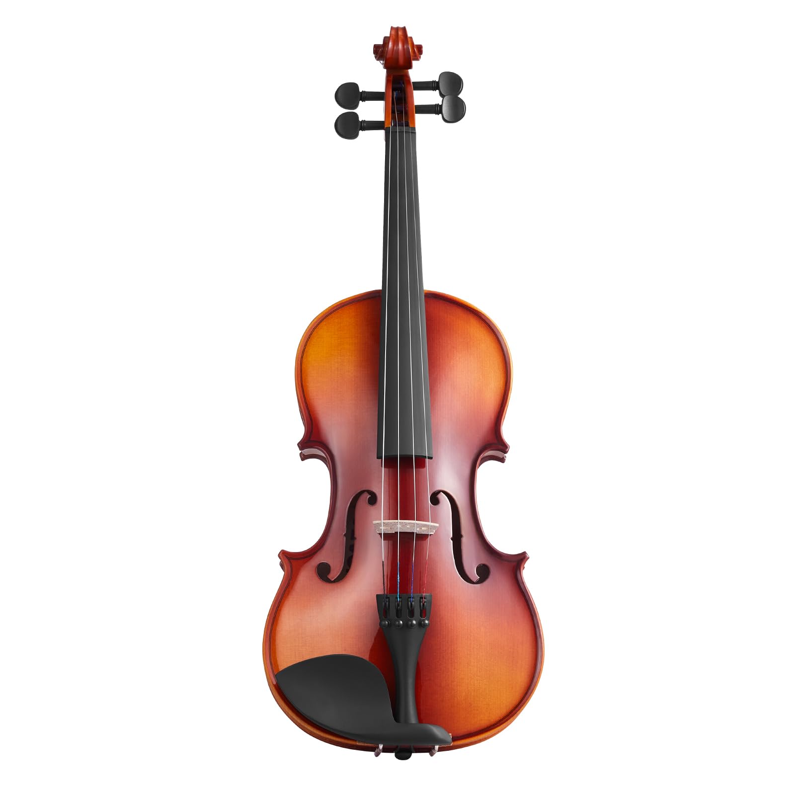 VEVOR Set di Violini da 355 mm Set Completo per Violino in Legno Massello, Misura Standard, con Custodia Rigida, Colofonia, Archetto, Spalliera, Ponticello, Corde Extra, Marrone Lucido