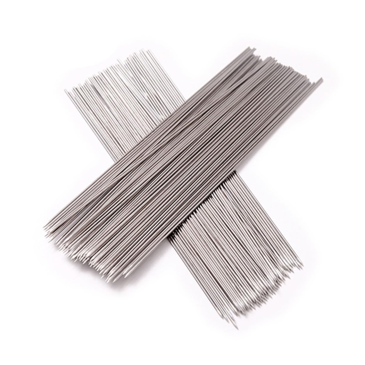 Hemobllo Spiedini per Barbecue in Metallo Inossidabile, Bastoncini per Grigliate, Aghi 1,85 MM 38,5 CM, 100 Pezzi