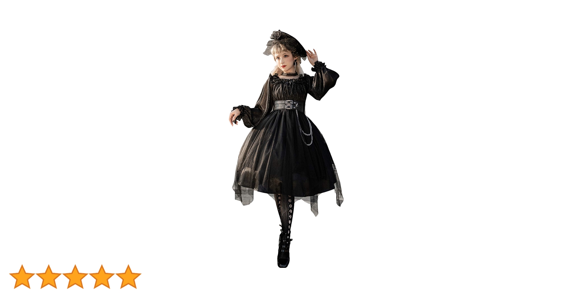 Amazon.co.jp: ワンピース ゴスロリ ゴシック ロリータ 長袖 コスプレ