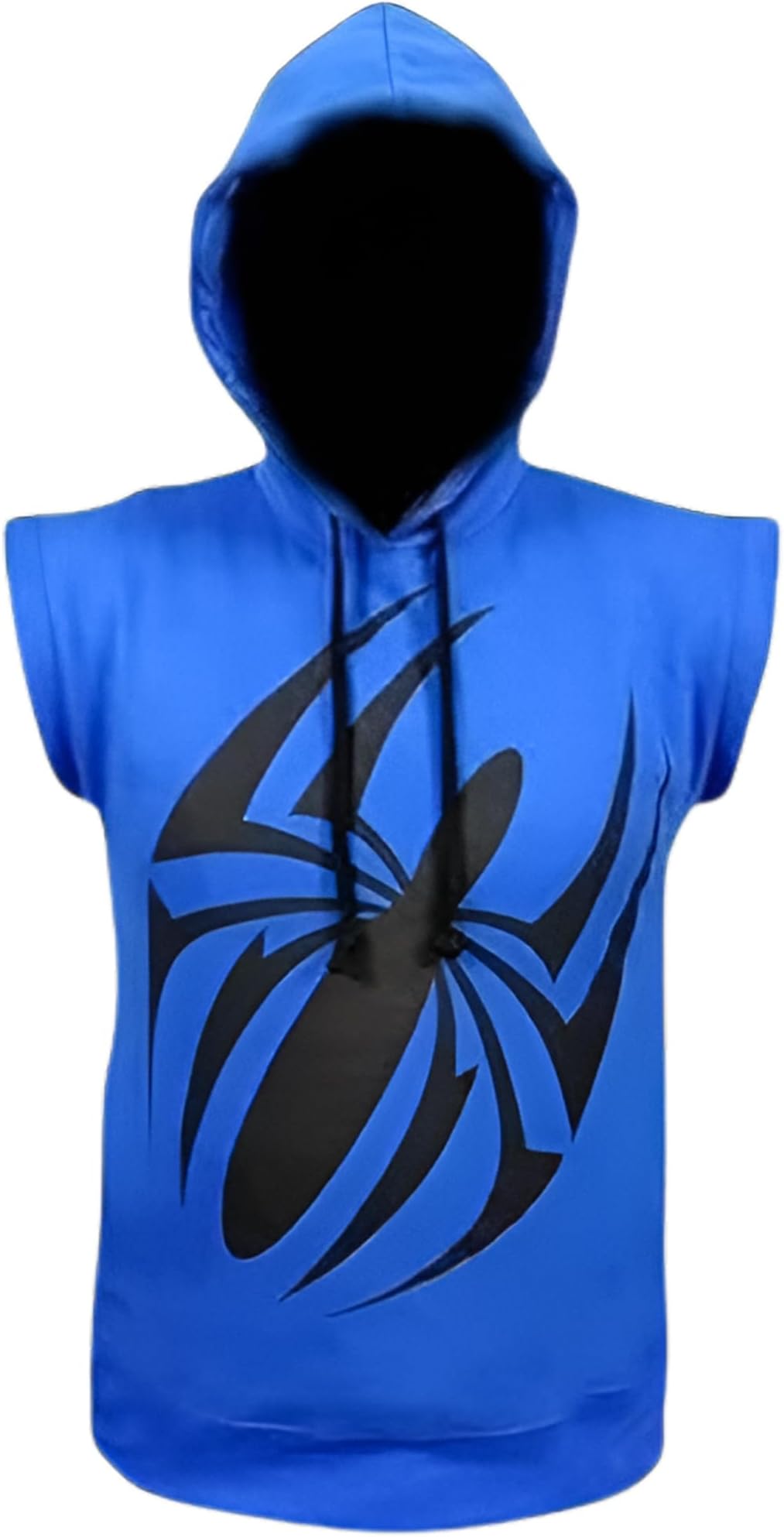 Zulin Scarlet Spider Blue Sleeveless Fashion Hoodie | Men's Fashion Hoodies | Men's Fleece Pullover Hoodie |