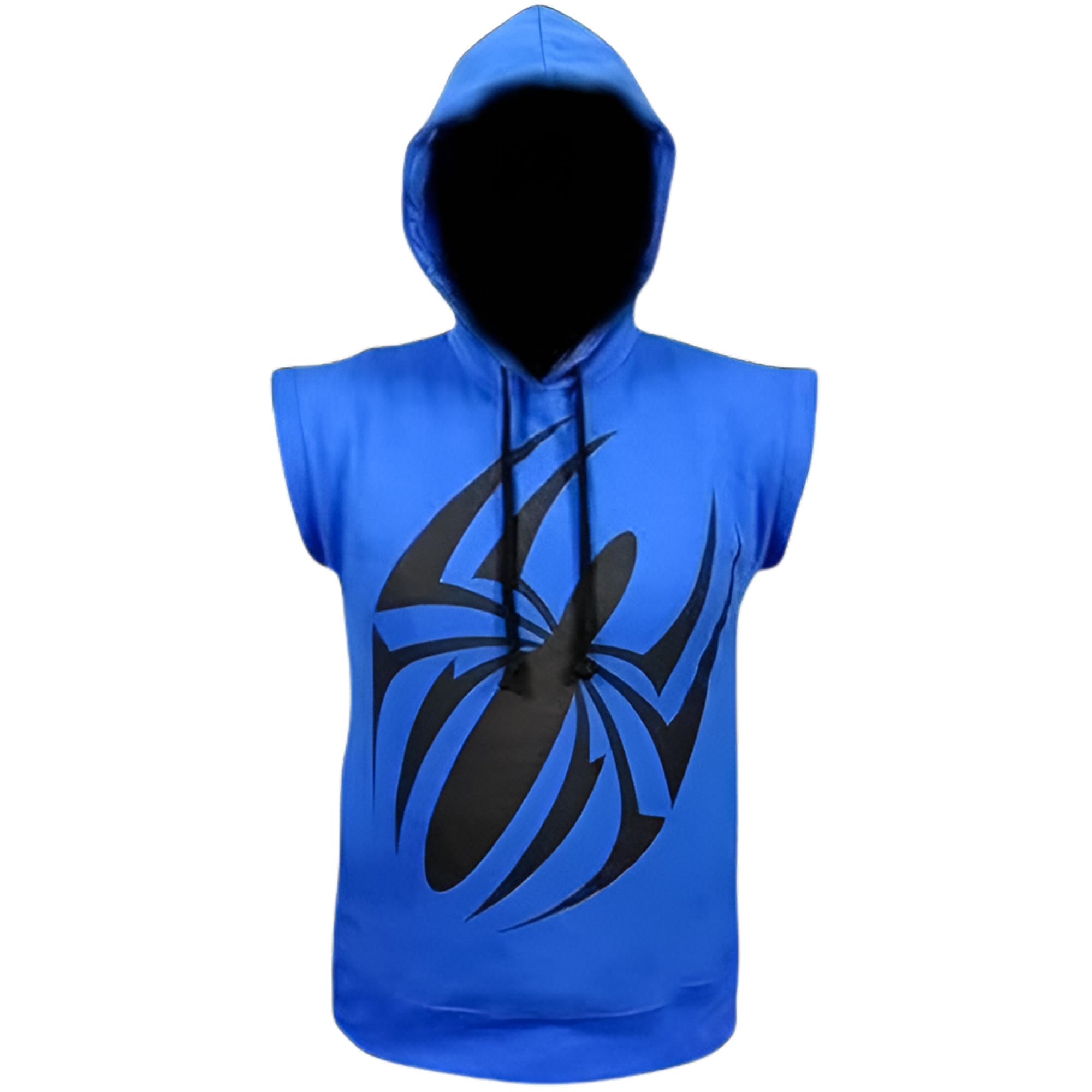 Scarlet Spider Blue Sleeveless Fashion Hoodie | Men's Fashion Hoodies | Men's Fleece Pullover Hoodie |