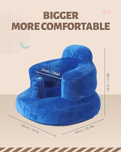 Miniatura 3 de Velvet-Covered Inflatable Baby Seat with Built-in Pump  A Supportive Bumbo Seat for Babies 3-36 Months  Baby Chair Perfect for Learning to Sit,